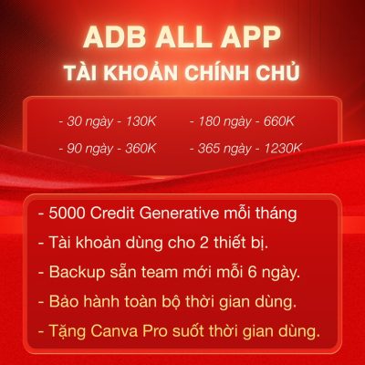 Tài khoản adobe bản quyền giá rẻ 2 thiết bị nâng cấp chính chủ