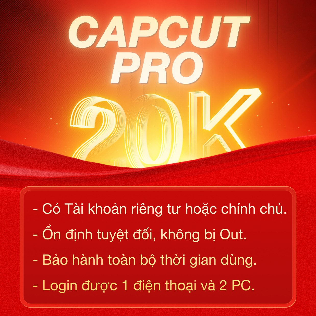 banner tai khoan capcut pro website