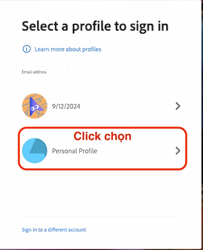 click personal